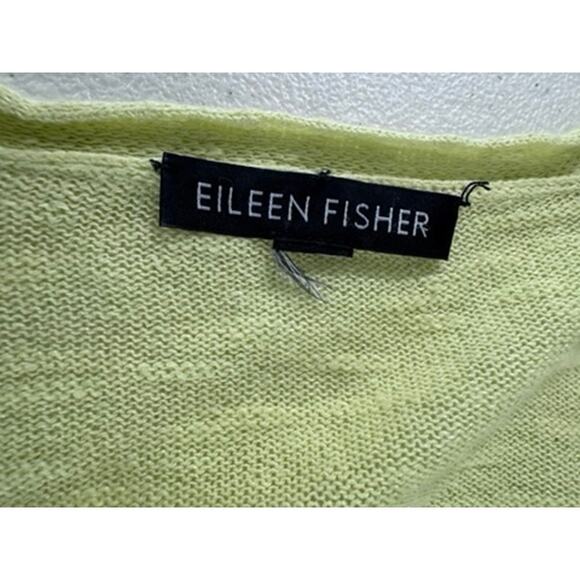 "EILEEN FISHER" Lime Organic Linen & Organic Cotton Shirt,Summer,Airy,Breathable - Picture 7 of 10